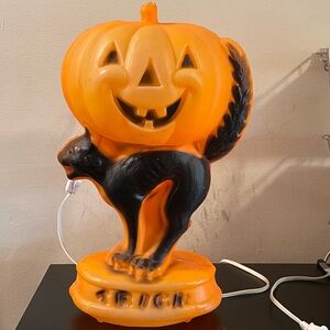Vintage Halloween Pumpkin Blow Mold